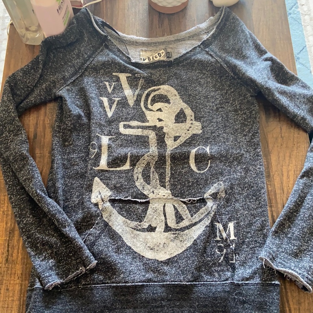 Gray Volcom Anchor Long Sleeve